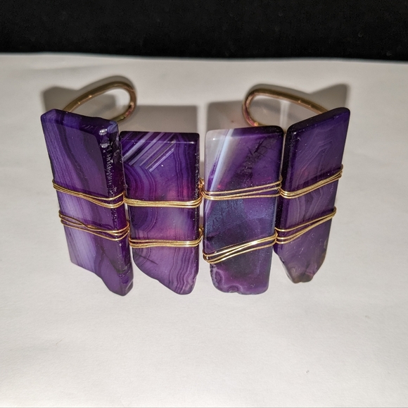 Natural Raw Amethyst Bracelet - Picture 5 of 5